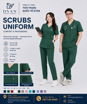 Đồ bộ xanh lam nam nữ